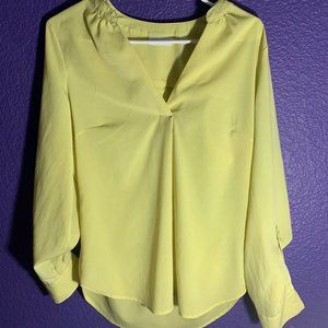 New York & Company | Yellow Long Sleeve Blouse